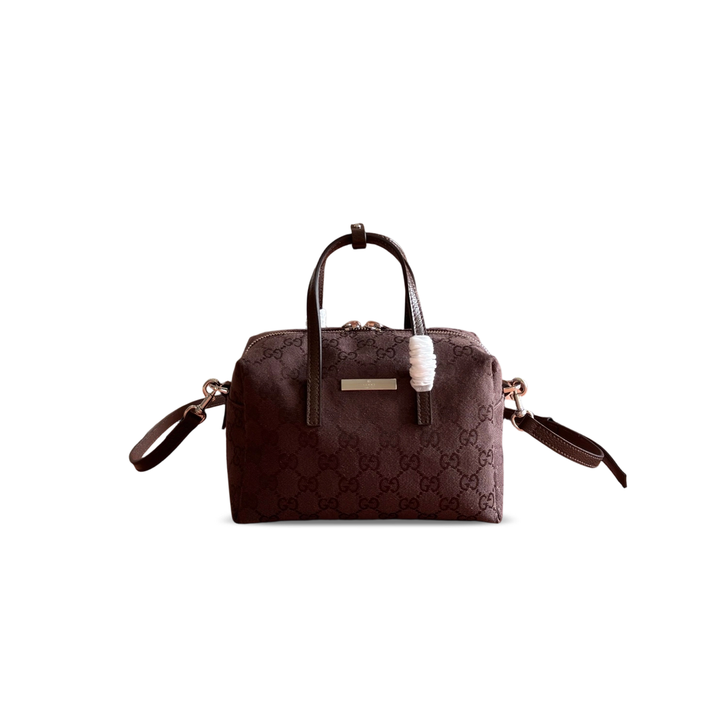 GUCCI SMALL BOSTON BAG WITH GUCCI PLAQUE 875811 (20*12*11cm) GUCCI SMALL BOSTON BAG WITH GUCCI PLAQUE 875811 (20*12*11cm)